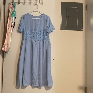 Blue lace dress